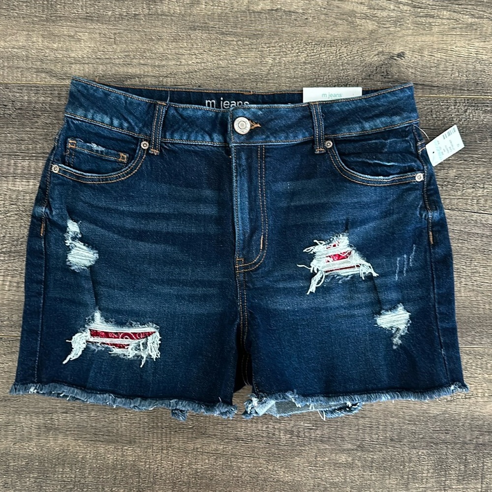 Maurices M Jeans High Wasited Dark Washed Denim Shorts